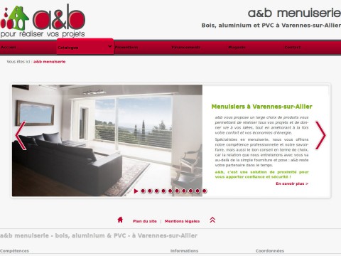Site web a&b menuiserie 2012
