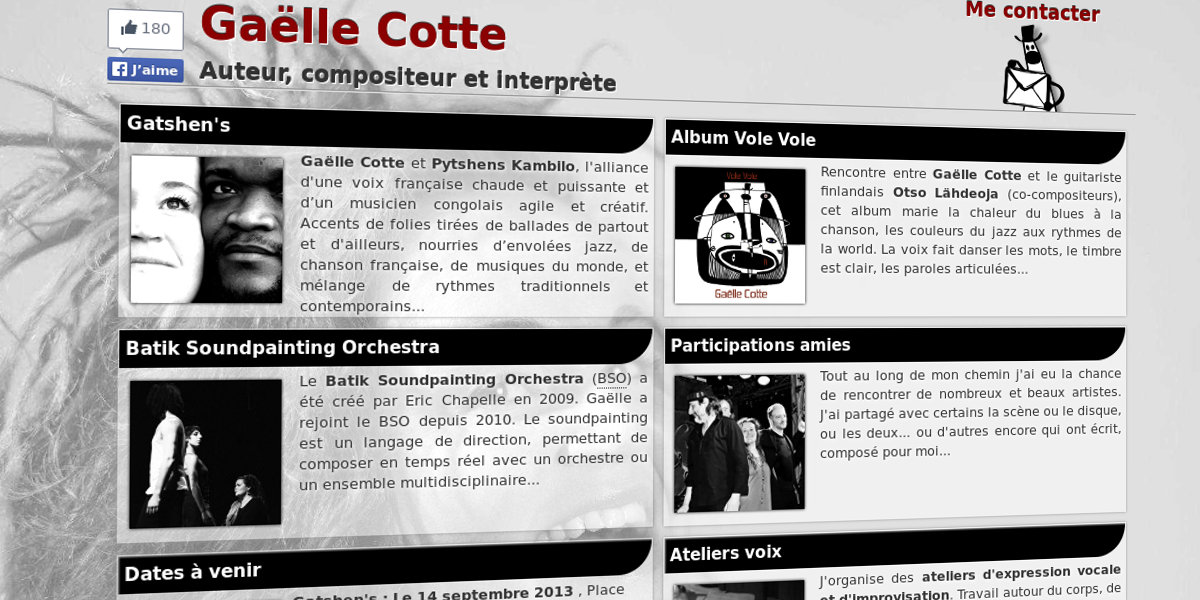 Site web Gaëlle Cotte 2011