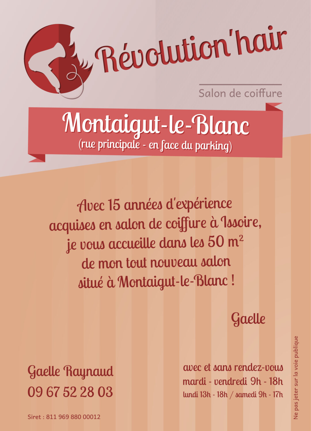 Flyer Révolution'hair (recto)